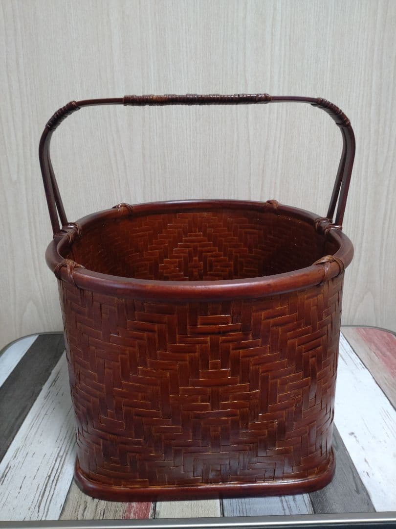 持ち手付き　竹籠