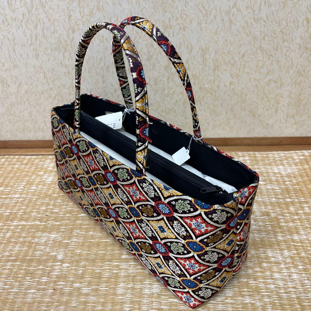 新品 日本製 和装バッグ ハンドバッグ 金襴バッグ 利休バッグ お茶席 着物