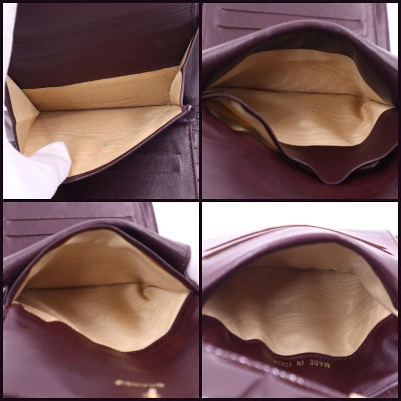 CHANEL シャネル 三つ折り財布 チョコバー エナメル 箱付