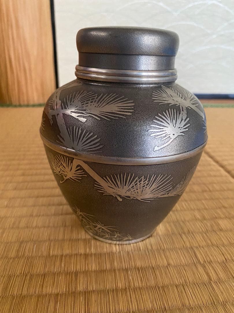 錫製　茶壺　錫半　上錫