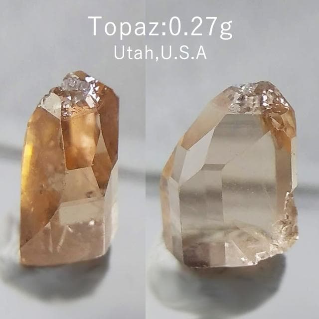 0.27g　インペリアルトパーズ　 鉱物標本　トパーズ