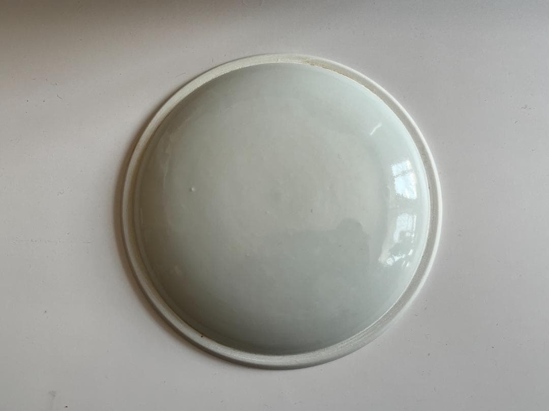 陽炎園　膳所焼　染付　竹の絵　水指　茶道具