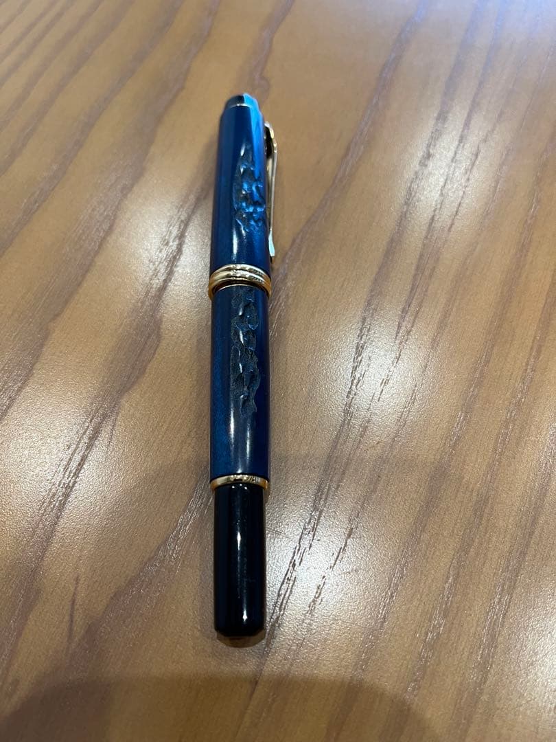 くれ竹万年毛筆 夢銀河 鹿角 古代藍染め