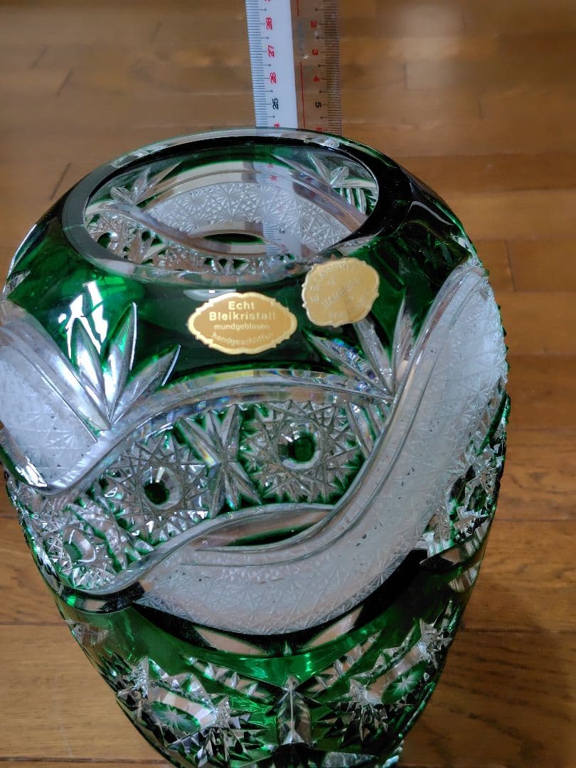 花瓶　ドイツ　hamburg　Echt Bleikristall