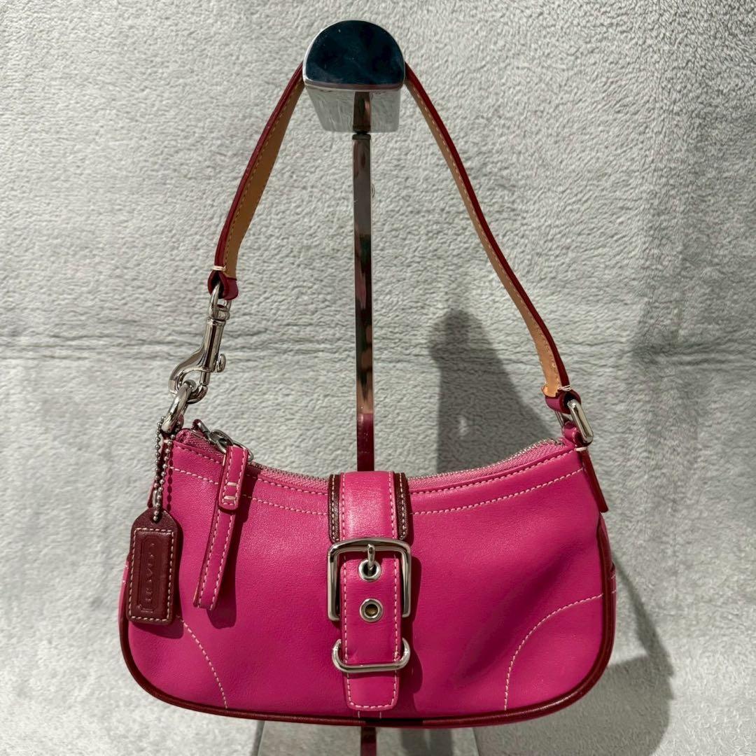 バッグ Coach Soho Leather Pink Demi Bag y2k