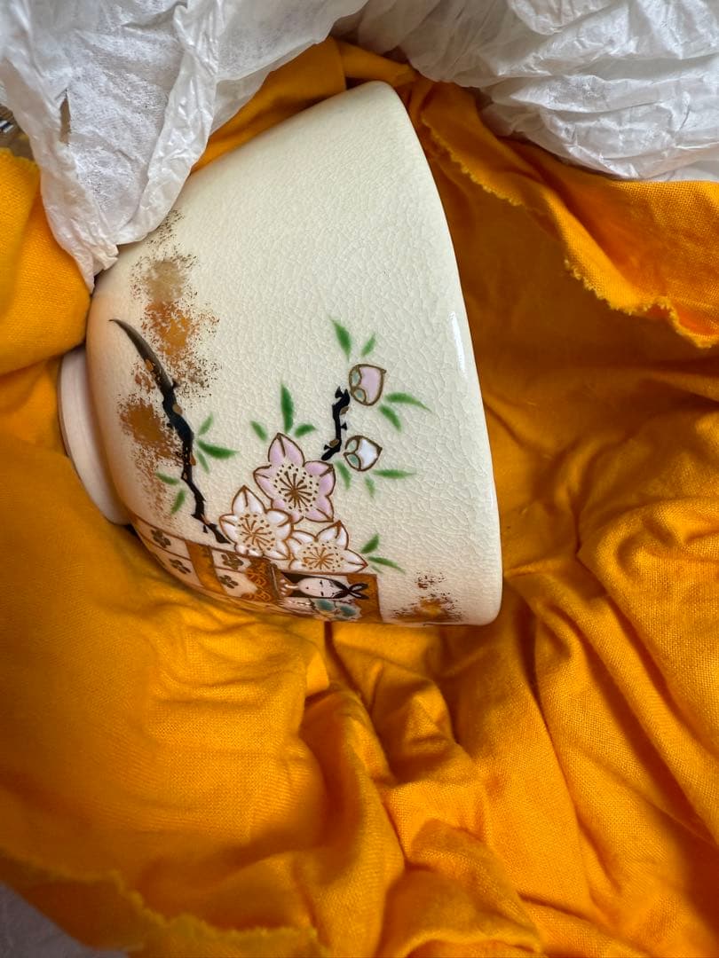 引越しのためお安く出品「茶道具」京焼　「通次阿山造」「仁清写立雛」