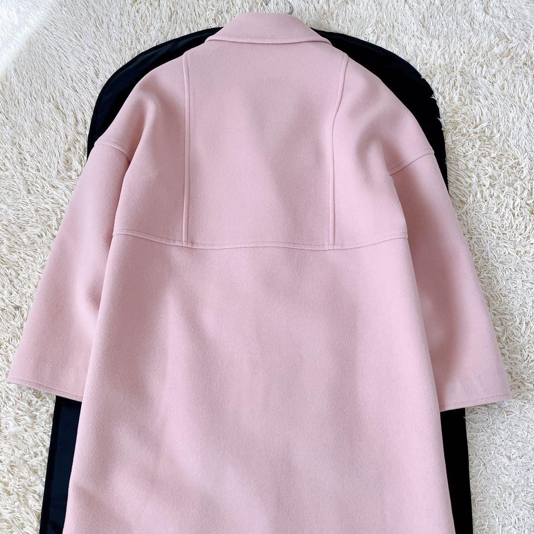 美品✨Rene 2020 アンゴラ混ロングチェスターコート 34 ピンクベージュ