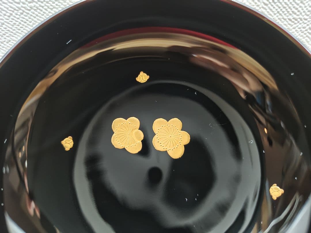 送料込【逢絢亭】茶道具 懐石道具 時代椀 輪島塗 梅蒔絵 溜塗 木製 ５客 共箱