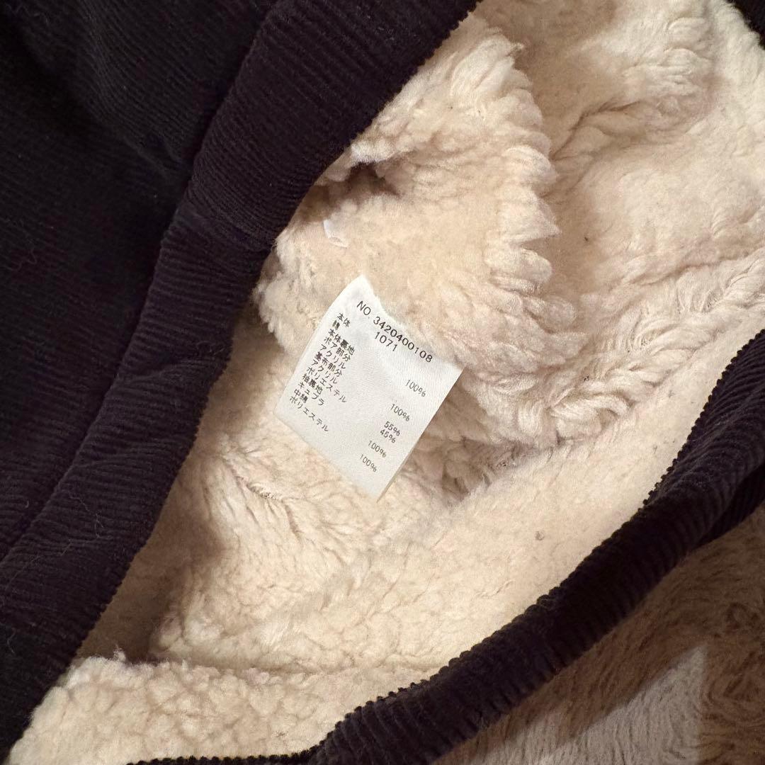 【ロンハーマン】コーデュロイ ボア　ジャケット　ブラック