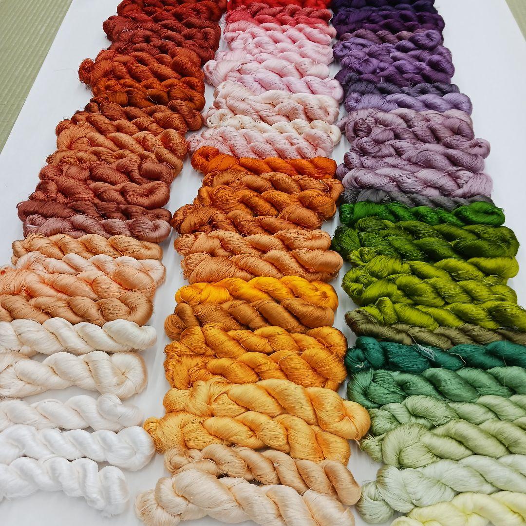 織物、組紐、刺繍手芸用絹糸セット361