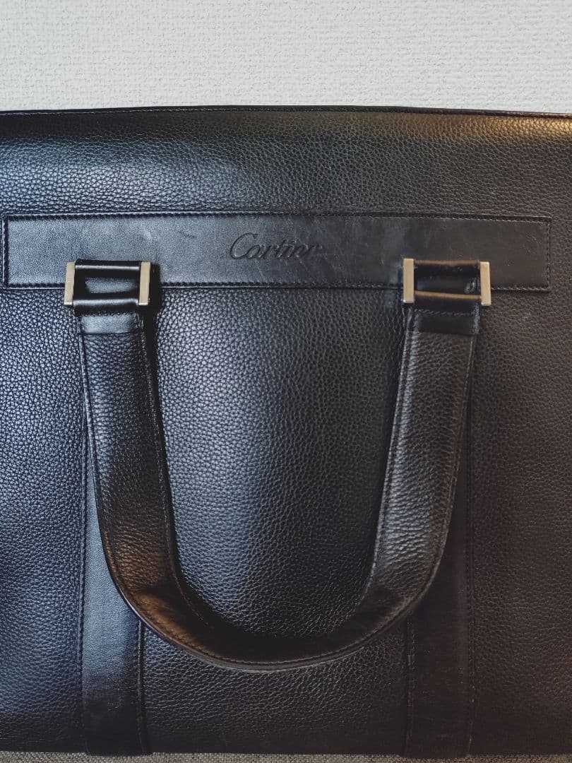 Cartier カルティエ レザー ブリーフケース ビジネスバッグ ブラック