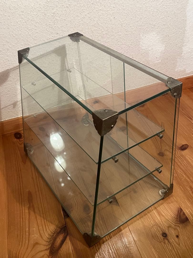 seven 昭和レトロ ガラスケース ショーケース 正面斜めガラス