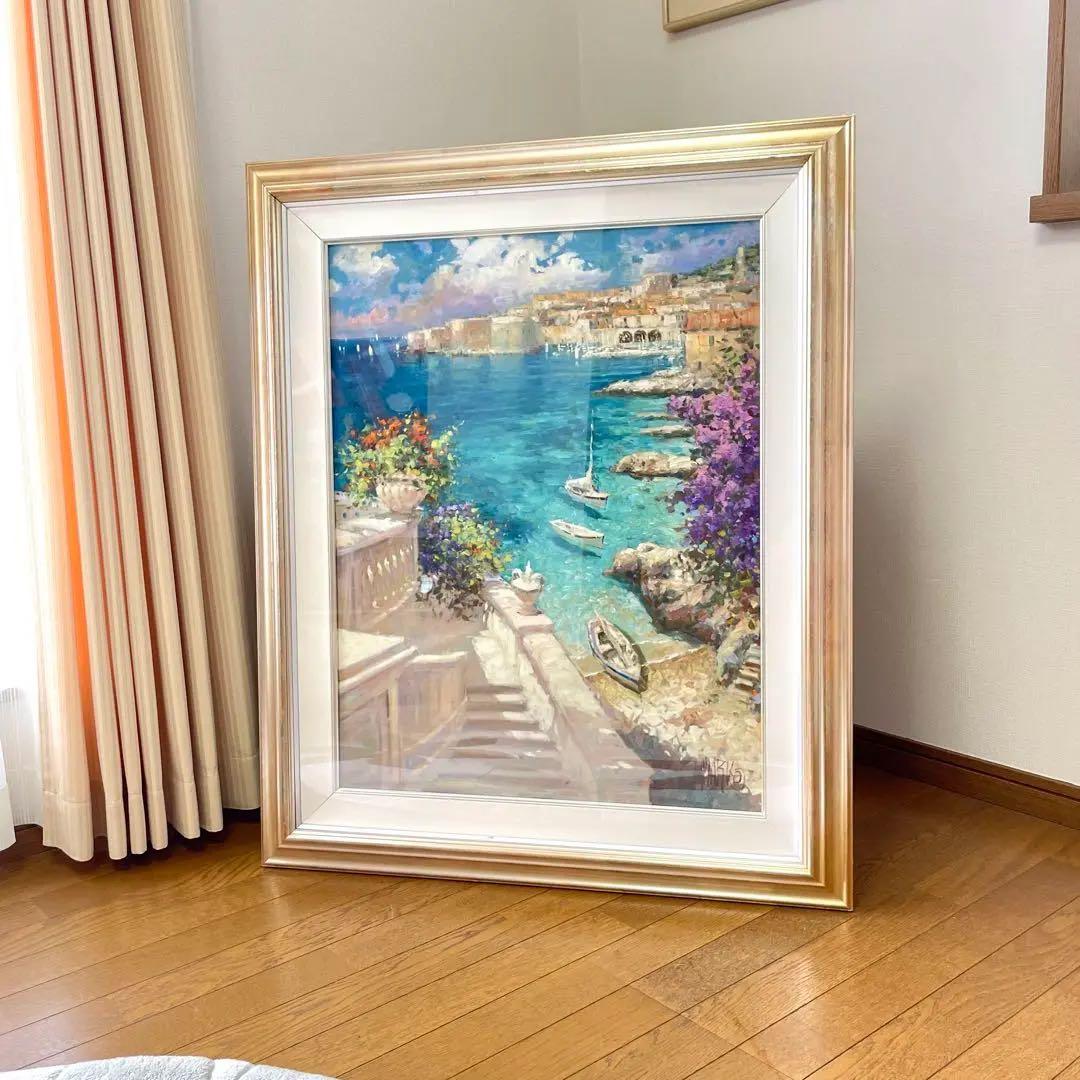 【ジョム様】【絵画 / 油絵】額付き タイトル 心奪われて