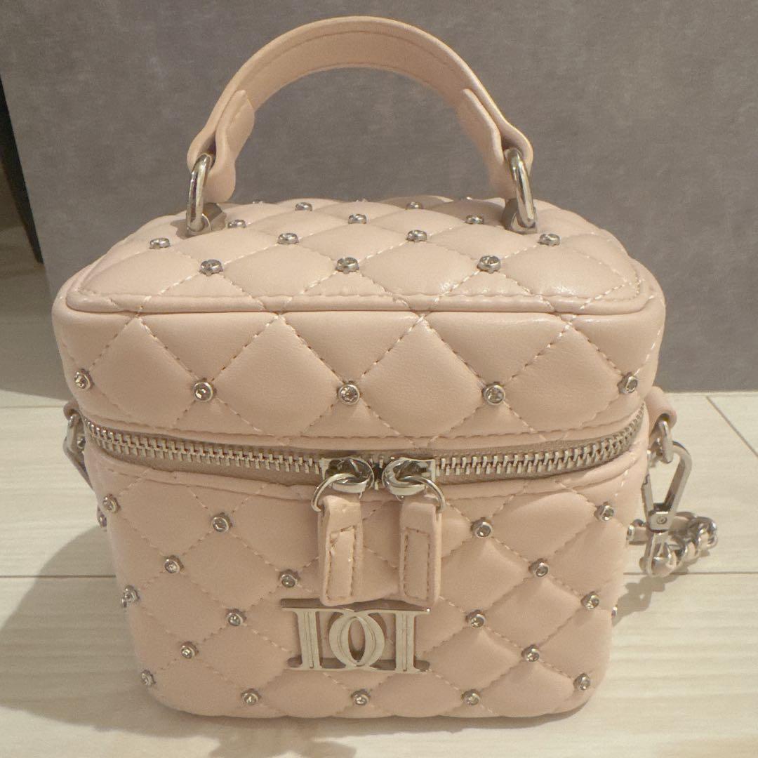 darich ダーリッチ キルティングビジュースクエアミニバッグ ピンク