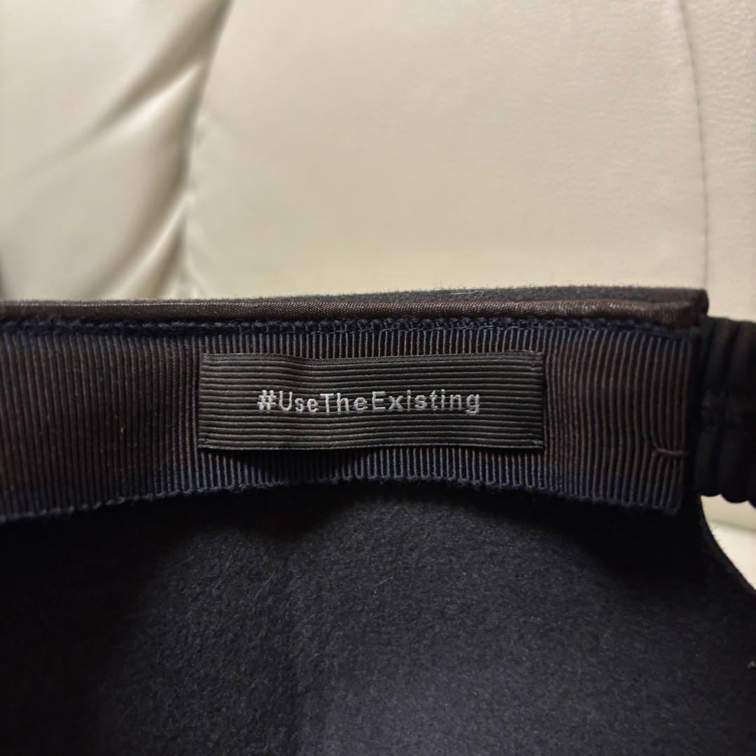 ZEGNA ゼニア　美品！黒いウールキャップ ロゴ刺繍付き