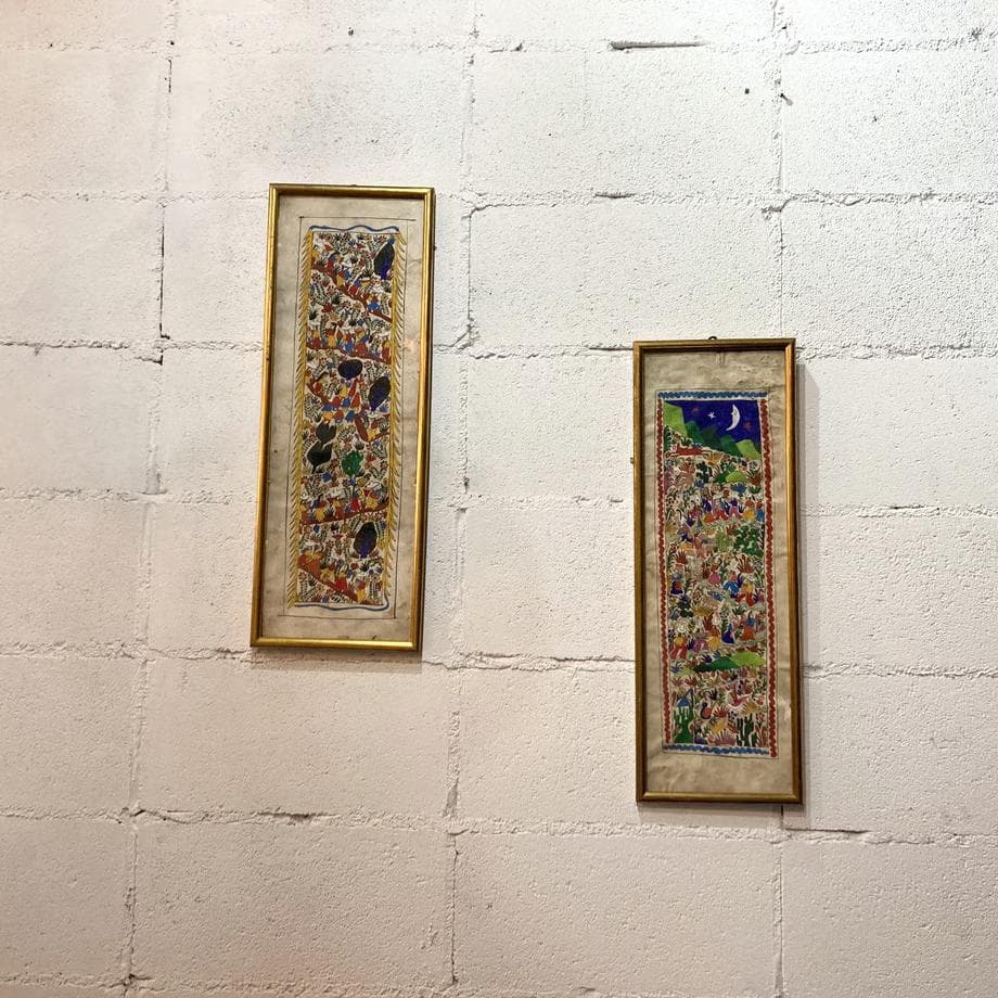 絵画 70s Mexican pair art