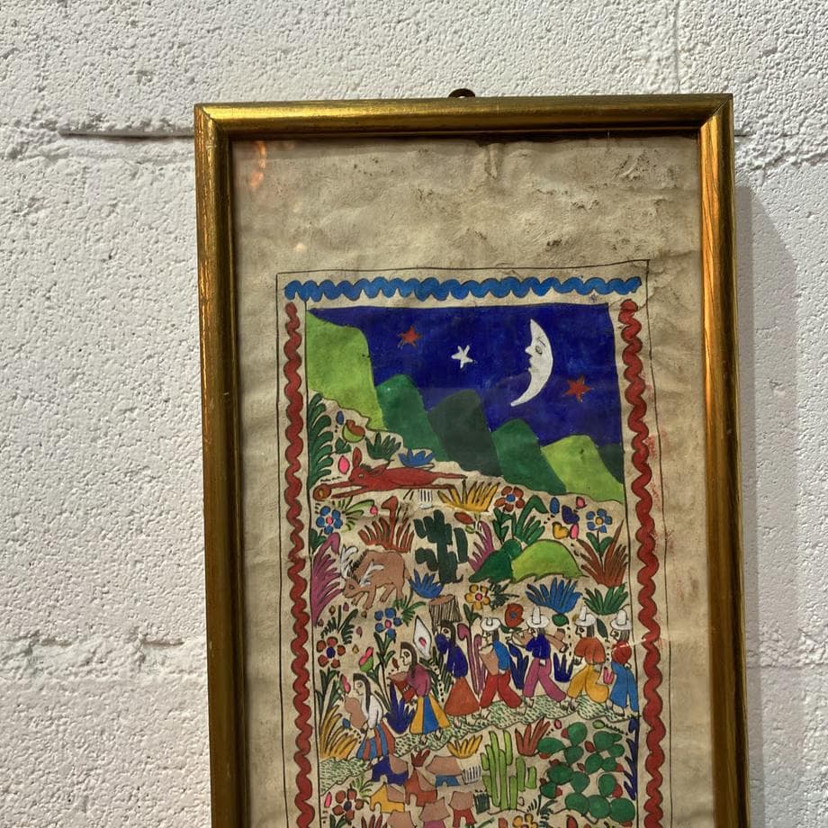 絵画 70s Mexican pair art