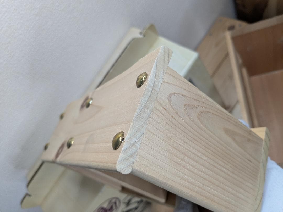 北海道産えぞ松材　お風呂屋さん3点セット　桶　椅子　未使用　M.P.M