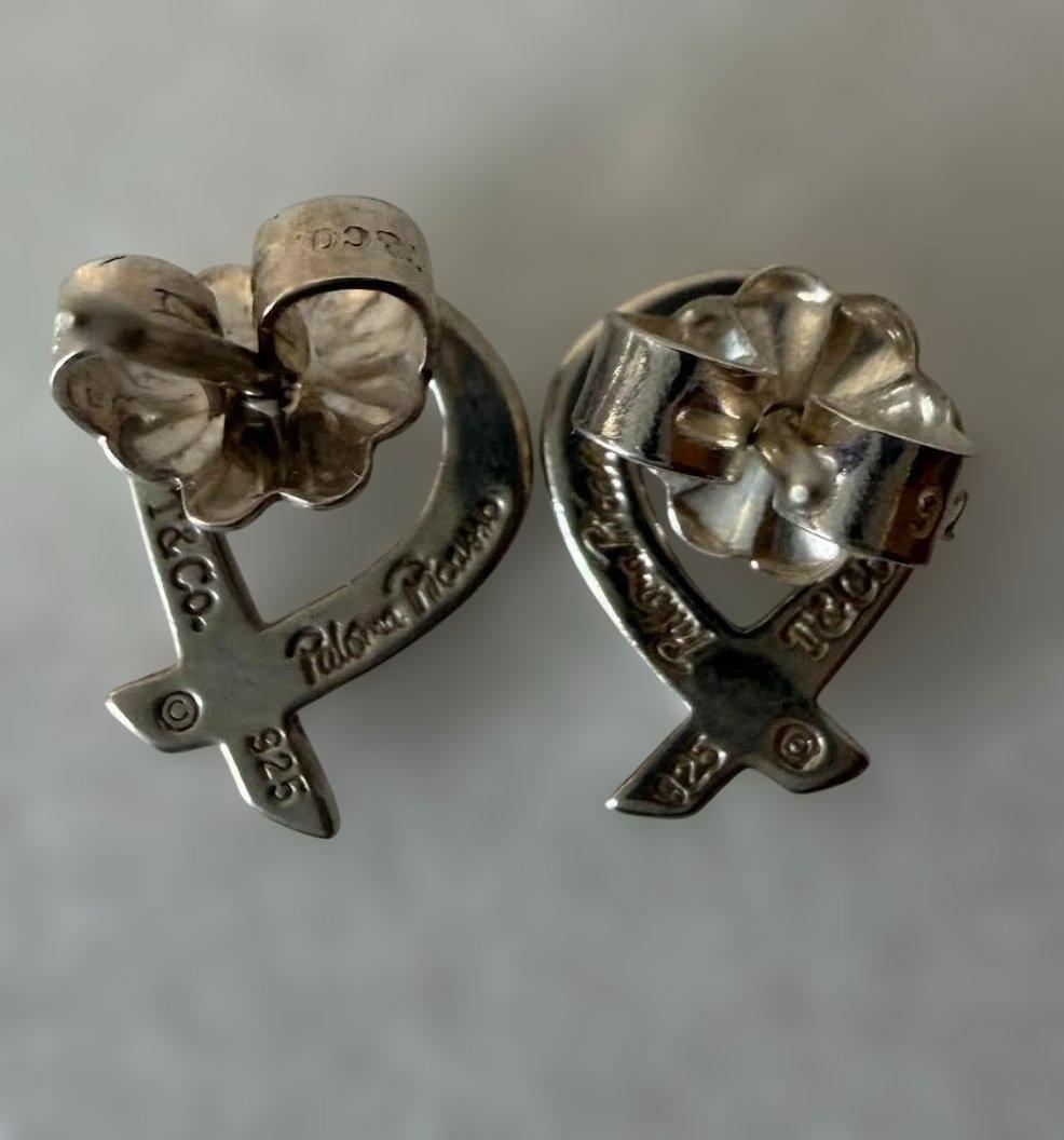 Tiffany&Co. ティファニー AG925ピアス ラビングハート 袋あり