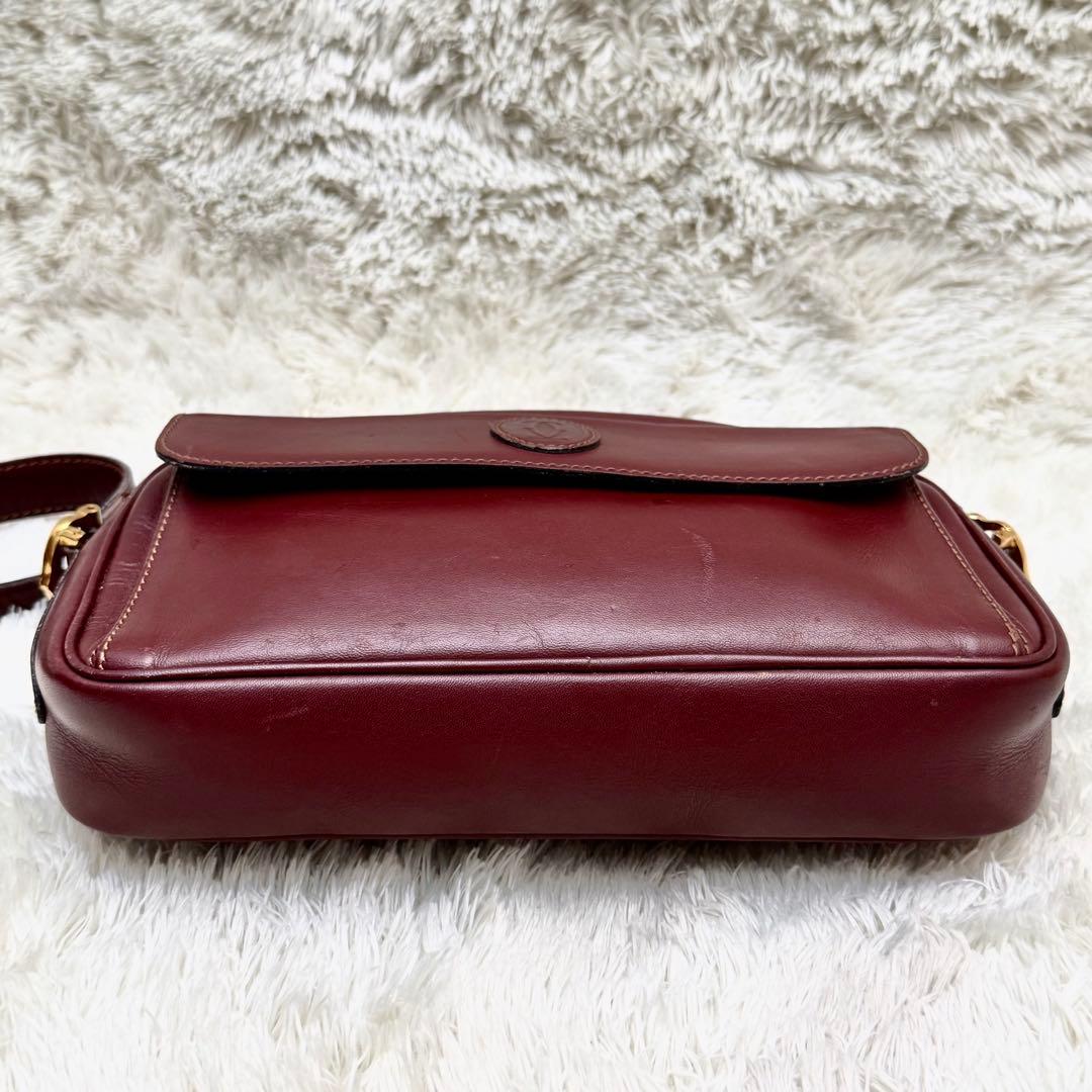 Cartierカルティエ マストライン ショルダーバッグ ボルドー レザー