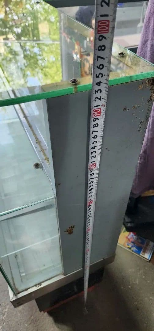 ショーケース　L字　Ｒガラス　タバコ屋ガラスケース