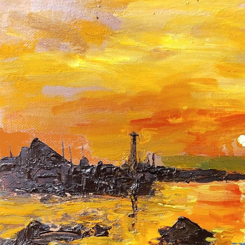 ☆ 高橋益之 ☆「 本泊港　( 利尻）」油絵 F３号サイズ 　新品！