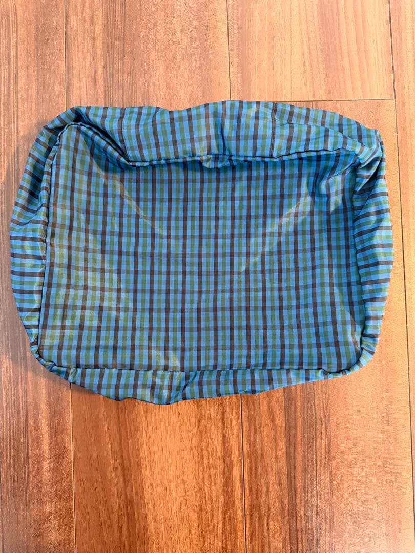 familiar トラベルポーチ 2点セット　青　チェック