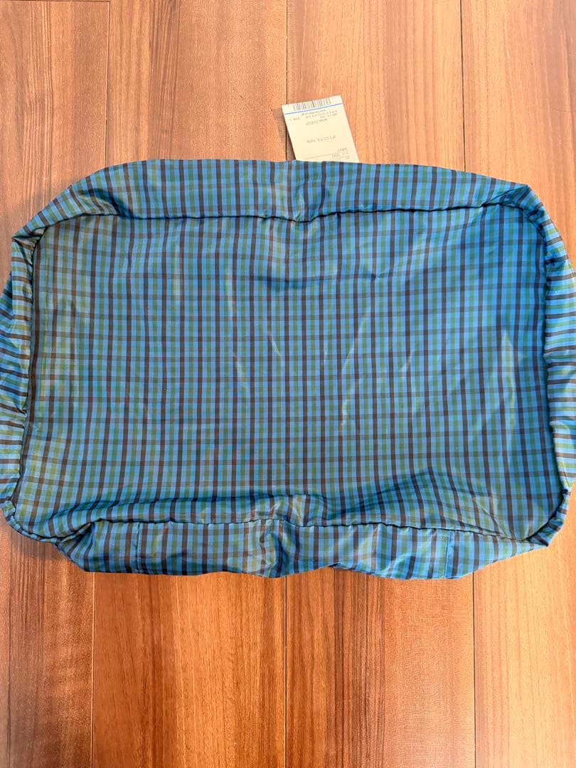 familiar トラベルポーチ 2点セット　青　チェック