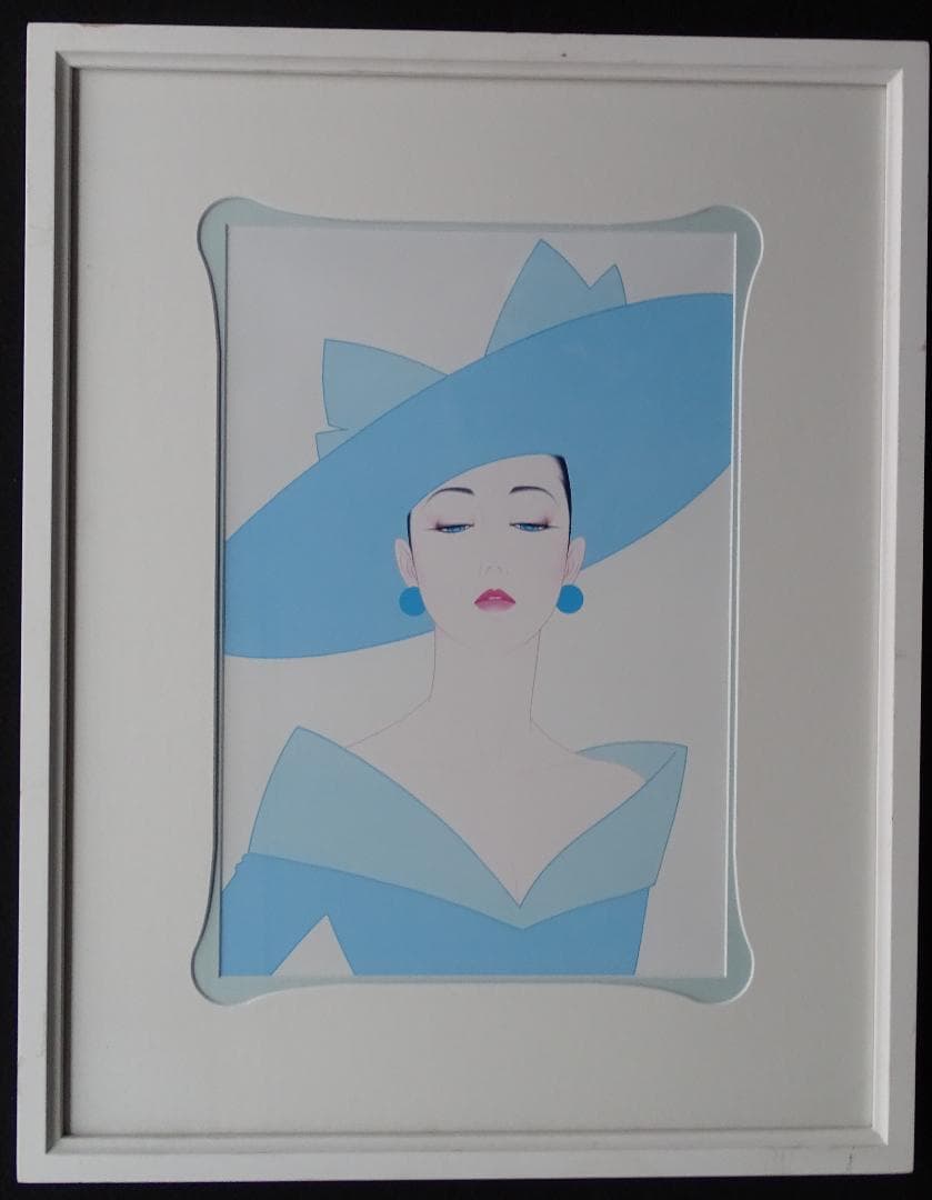 ・作者名：　鶴田　一郎・画題：　人物・技法：　複製画