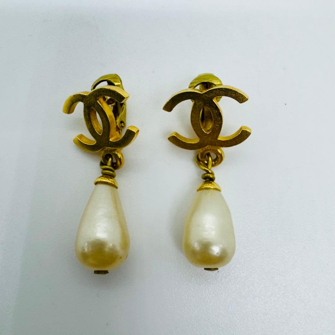✨CHANEL✨シャネル✨ココマーク✨フェイクパール✨ゴールド✨イヤリング✨