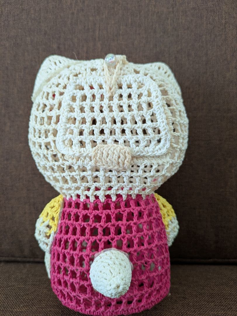 キティちゃん　ハローキティ かぎ針編み　小物入れ　インテリア　激レア　レトロ