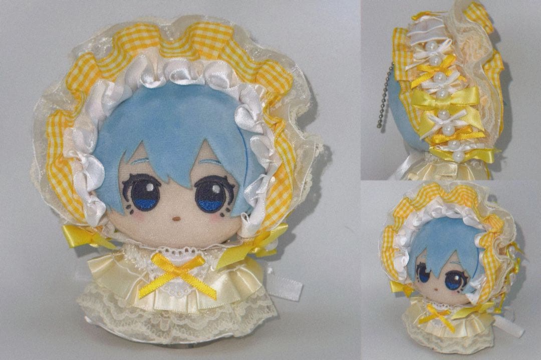 【ぴーくページ】ぬい服 ヘッドドレス ドレス　推し活 ハンドメイド