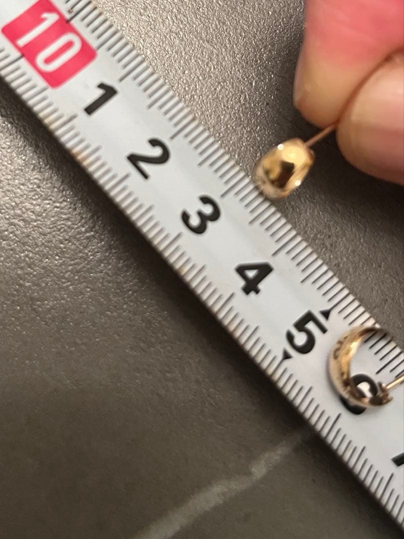 ツツミジュエリー　k10イエローゴールドフープピアス