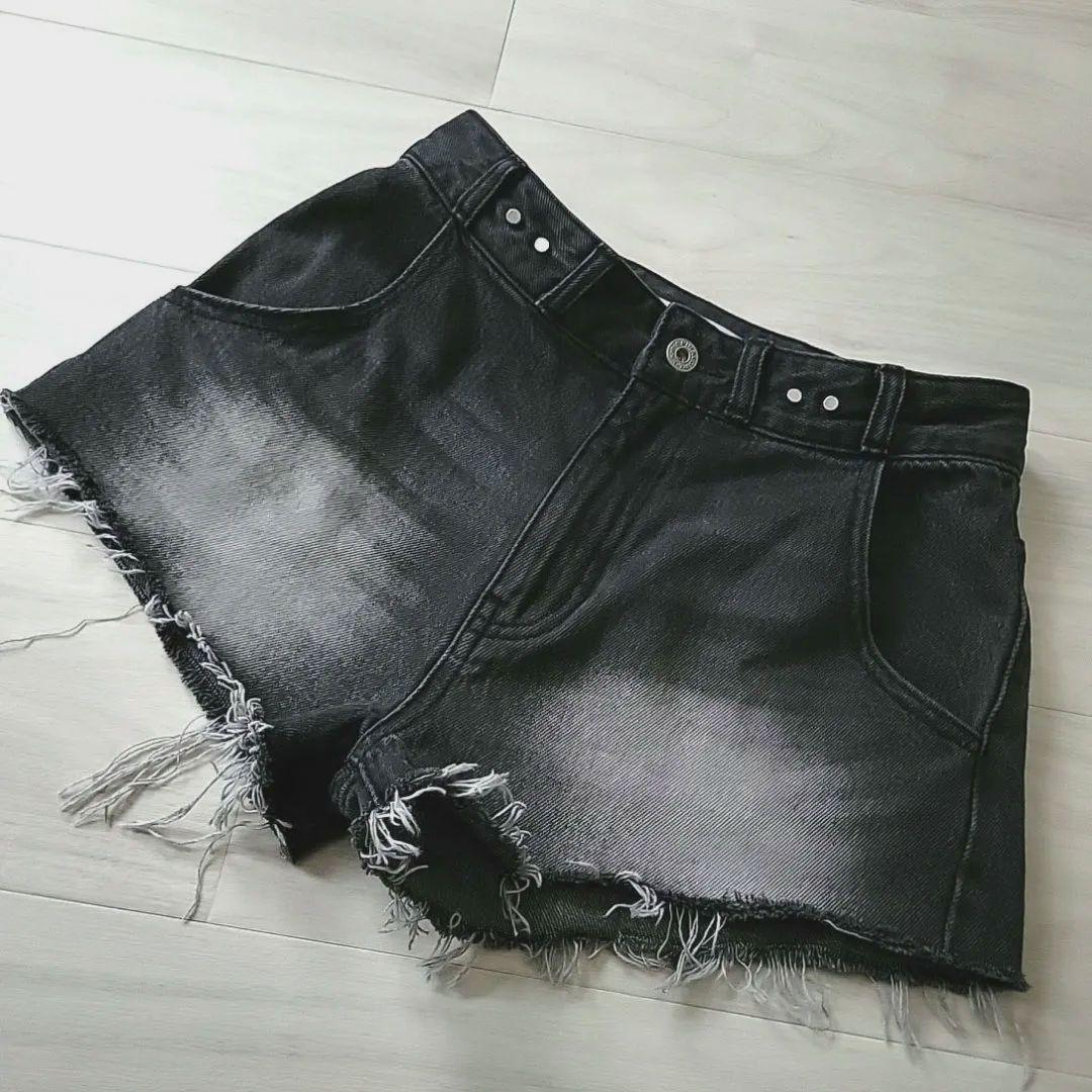 スパイラルガール 2WAYカーゴオーバーダイデニム ブラックデニム