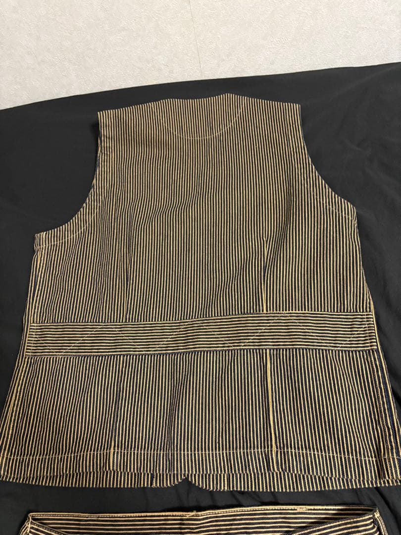 AT-DIRTY アットダーティー ヒッコリー ベスト パンツ XL 新品未使用