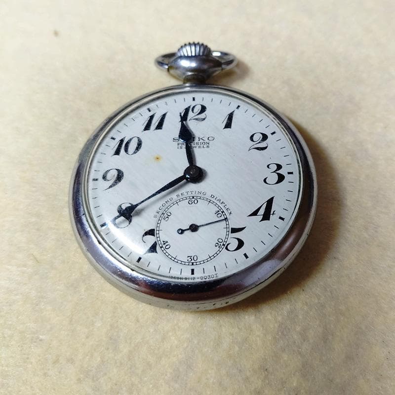 国鉄 懐中時計(SEIKO PRECISON/15石/昭和36年)＋改札ハサミ