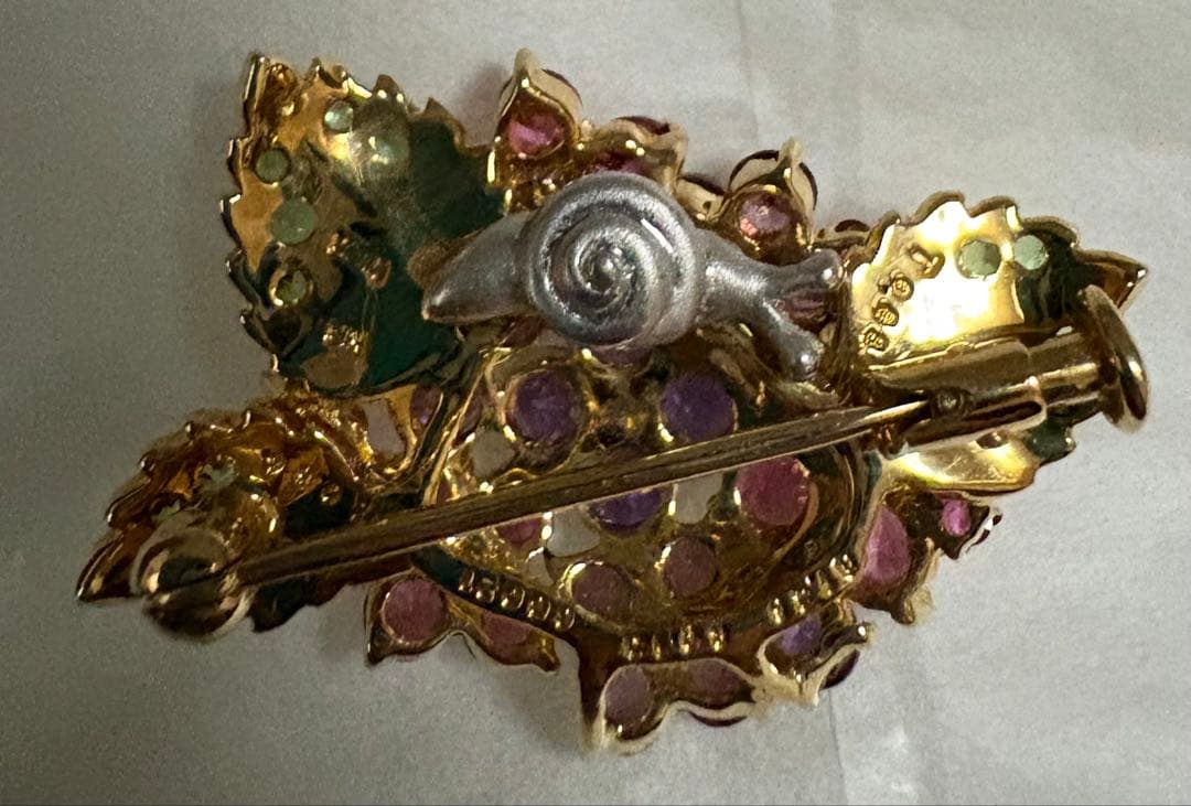 K18YGWG マルチカラー　ブローチ　新品未使用