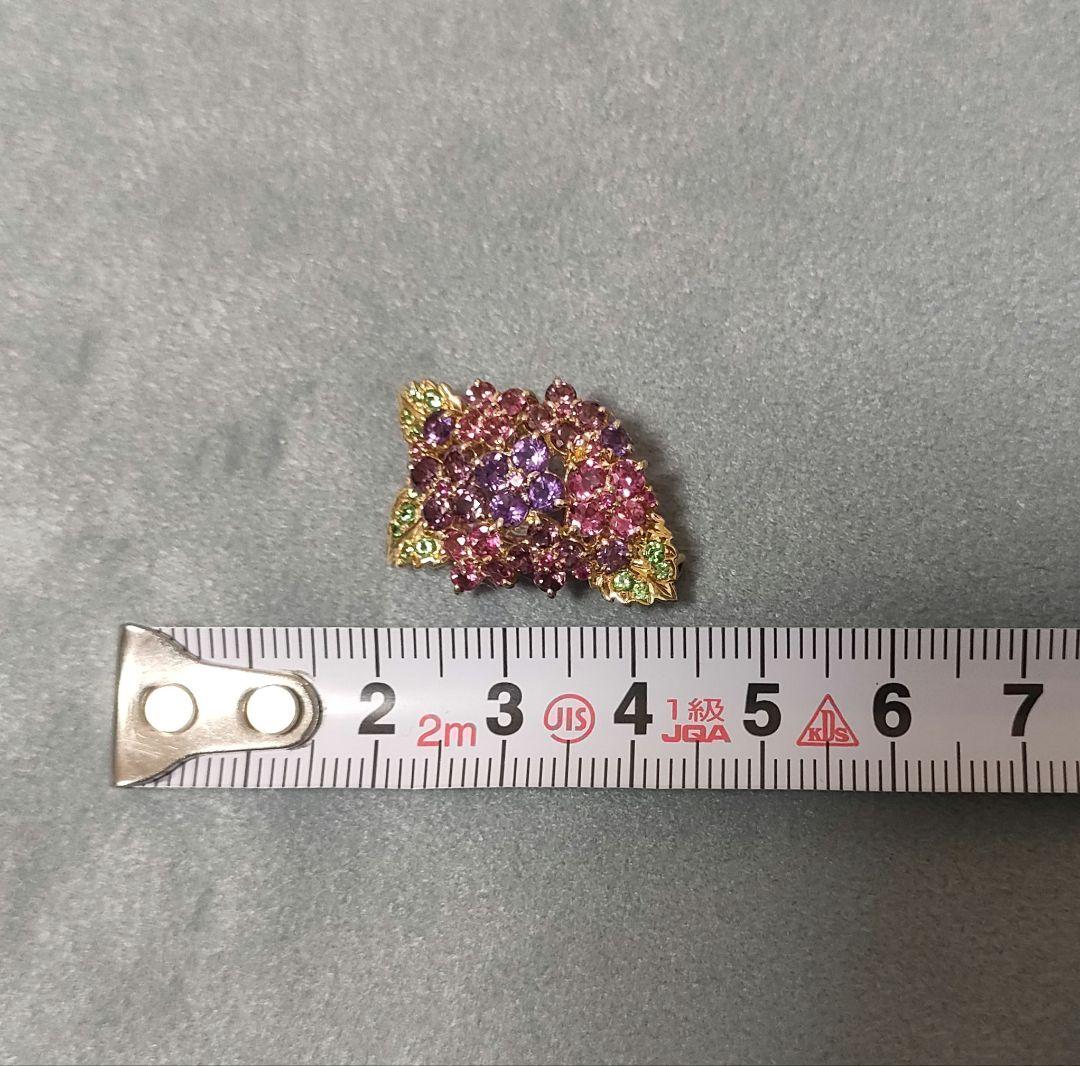 K18YGWG マルチカラー　ブローチ　新品未使用