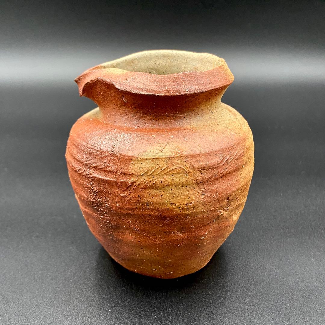 備前焼　細川敬弘　片口　酒器　日本酒小壺　徳利　酒つぎ　火襷　緋襷