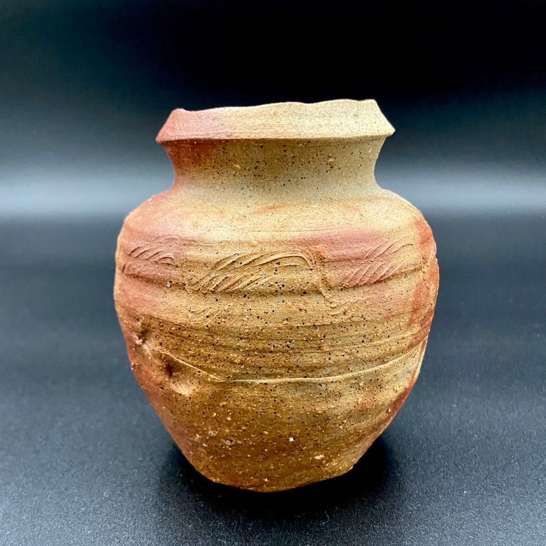 備前焼　細川敬弘　片口　酒器　日本酒小壺　徳利　酒つぎ　火襷　緋襷