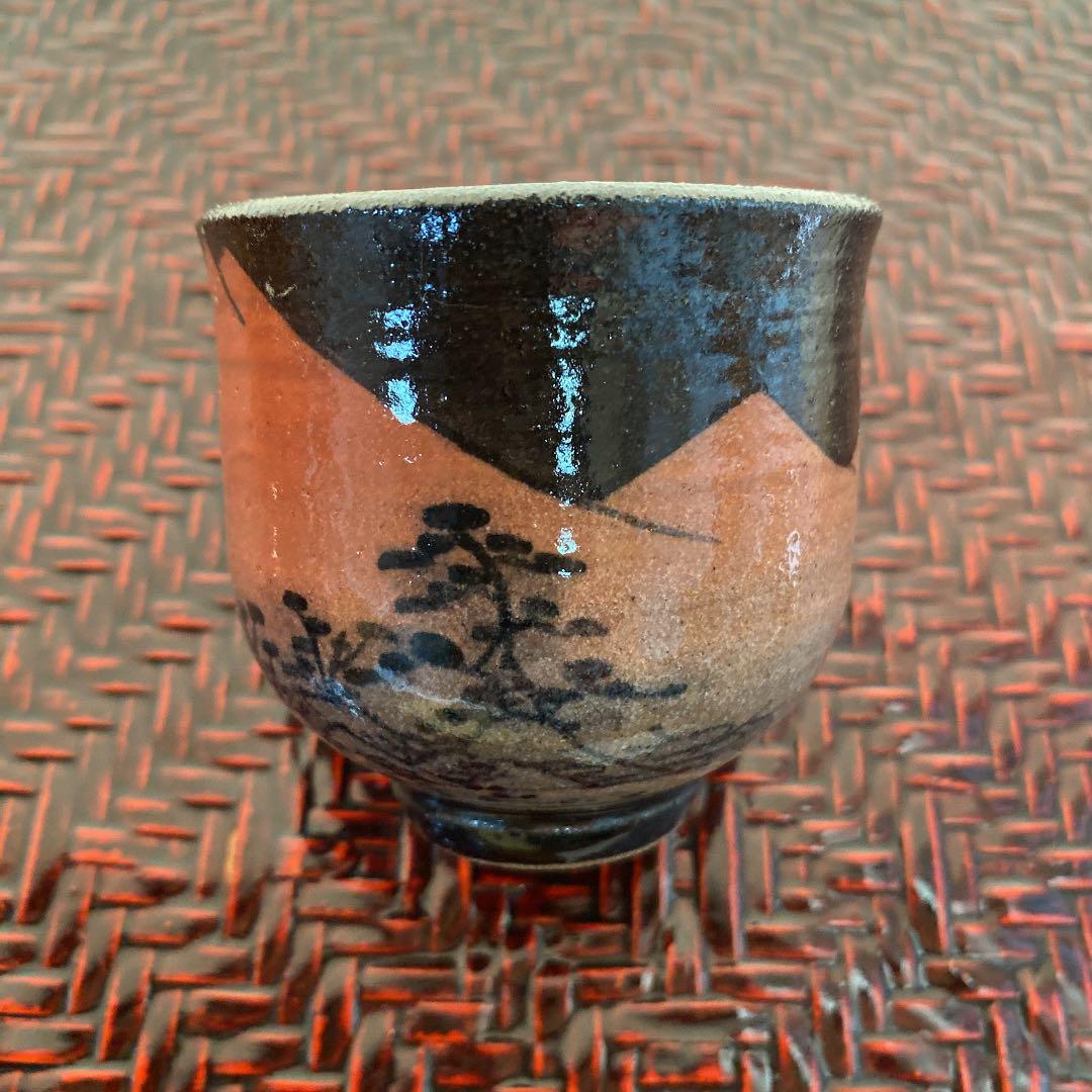 染錦富士絵　ぐい呑　N o31