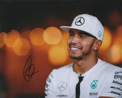直筆サイン入り写真 ルイス・ハミルトン メルセデスAMG F1 SA鑑定済