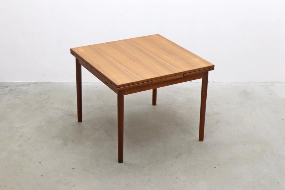 ヴィンテージ チーク材 エクステンション ダイニングテーブル ドローリーフ