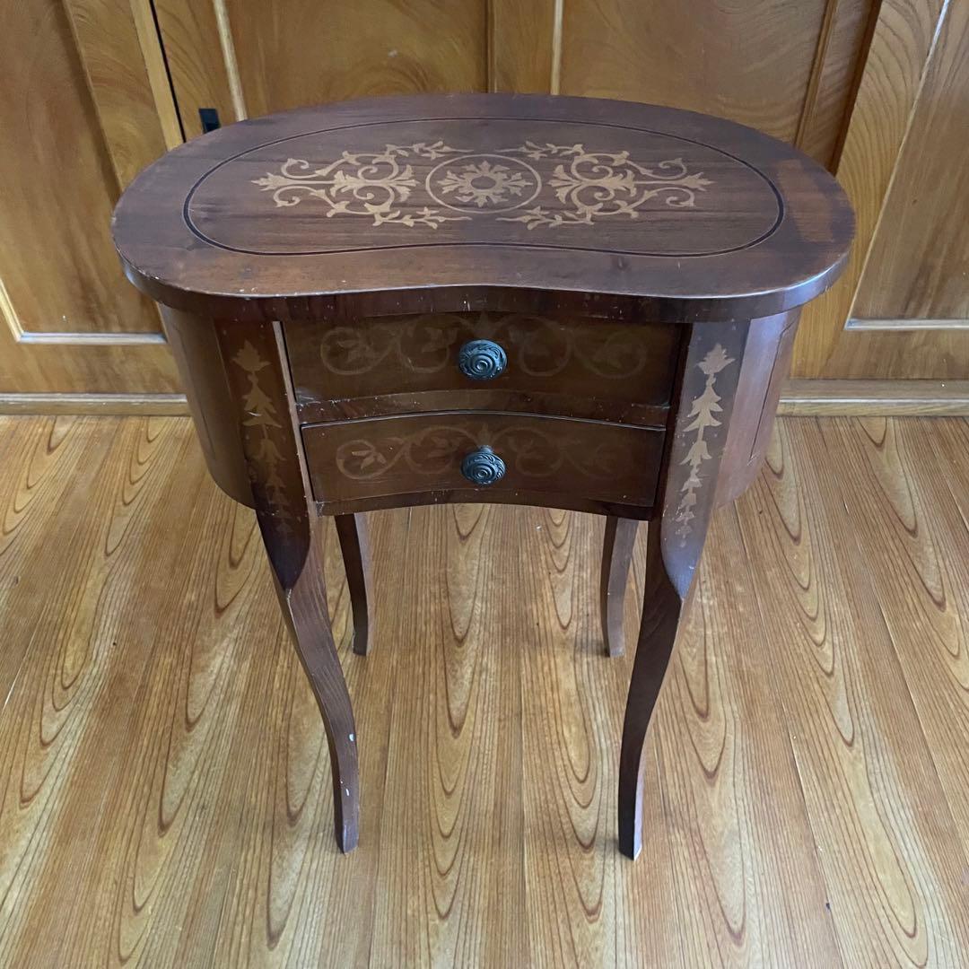 【送料込み】猫脚 アンティーク コンソール サイドテーブル 2段チェスト