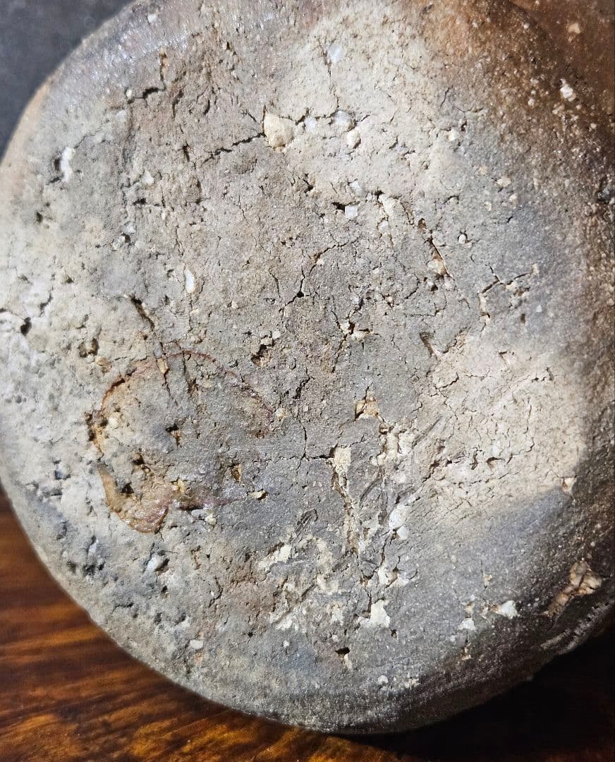 江戸時代　古信楽　檜垣文様　壺　花入れ　花生け　茶道具　茶器　古陶磁器　オブジェ