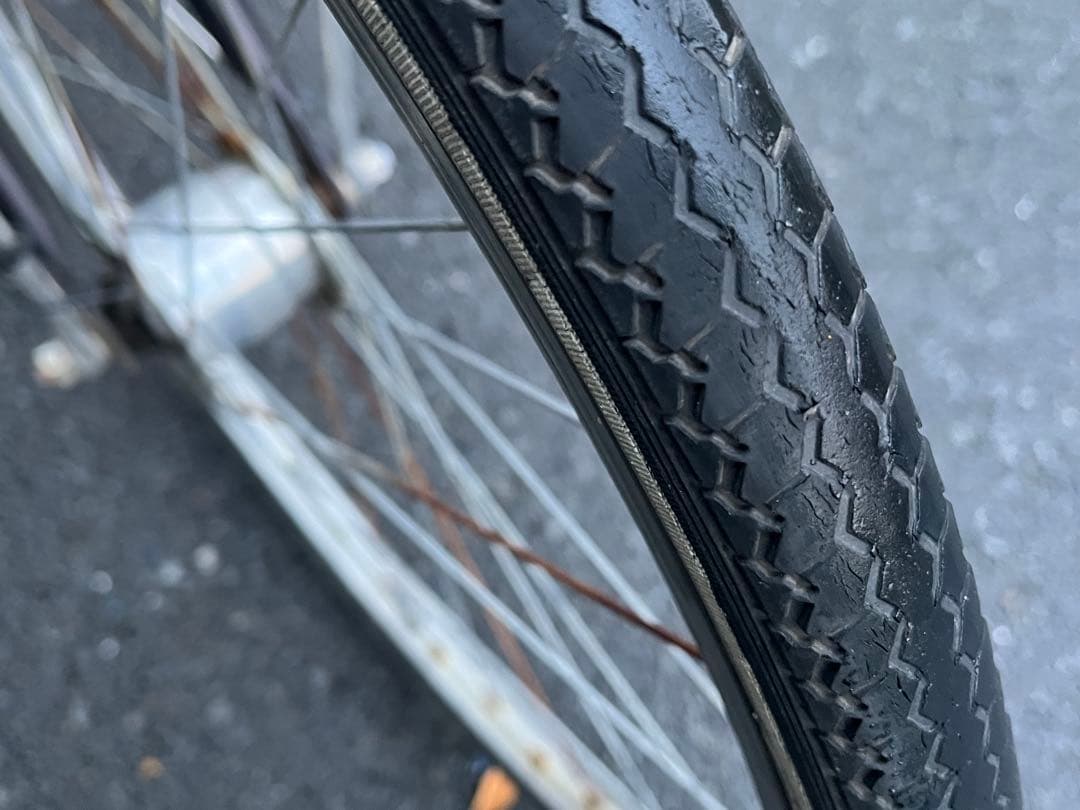 は*な様 中古LEDオートライト軽量アルミ自転車★26インチ★ブラウン★注※配達