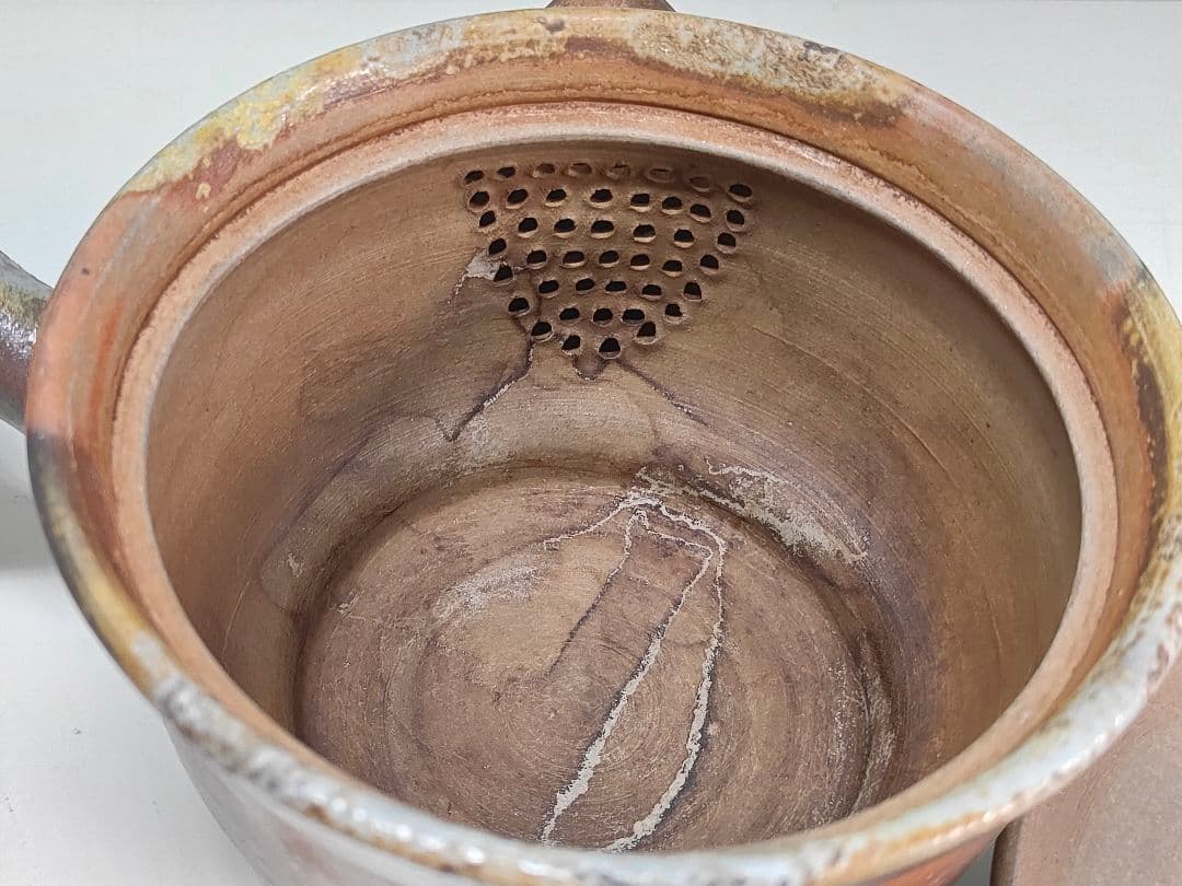 小西陶古 備前焼 急須 在銘 ボウフラ 横手 湯瓶 煎茶道具 茶器 煎茶器