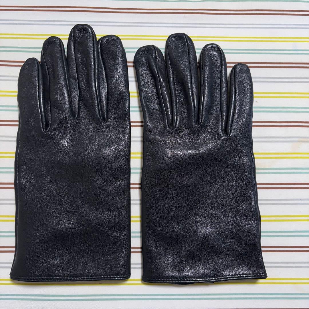冷やかしお断り★美品★DENTS 黒 レザー手袋　シンプル