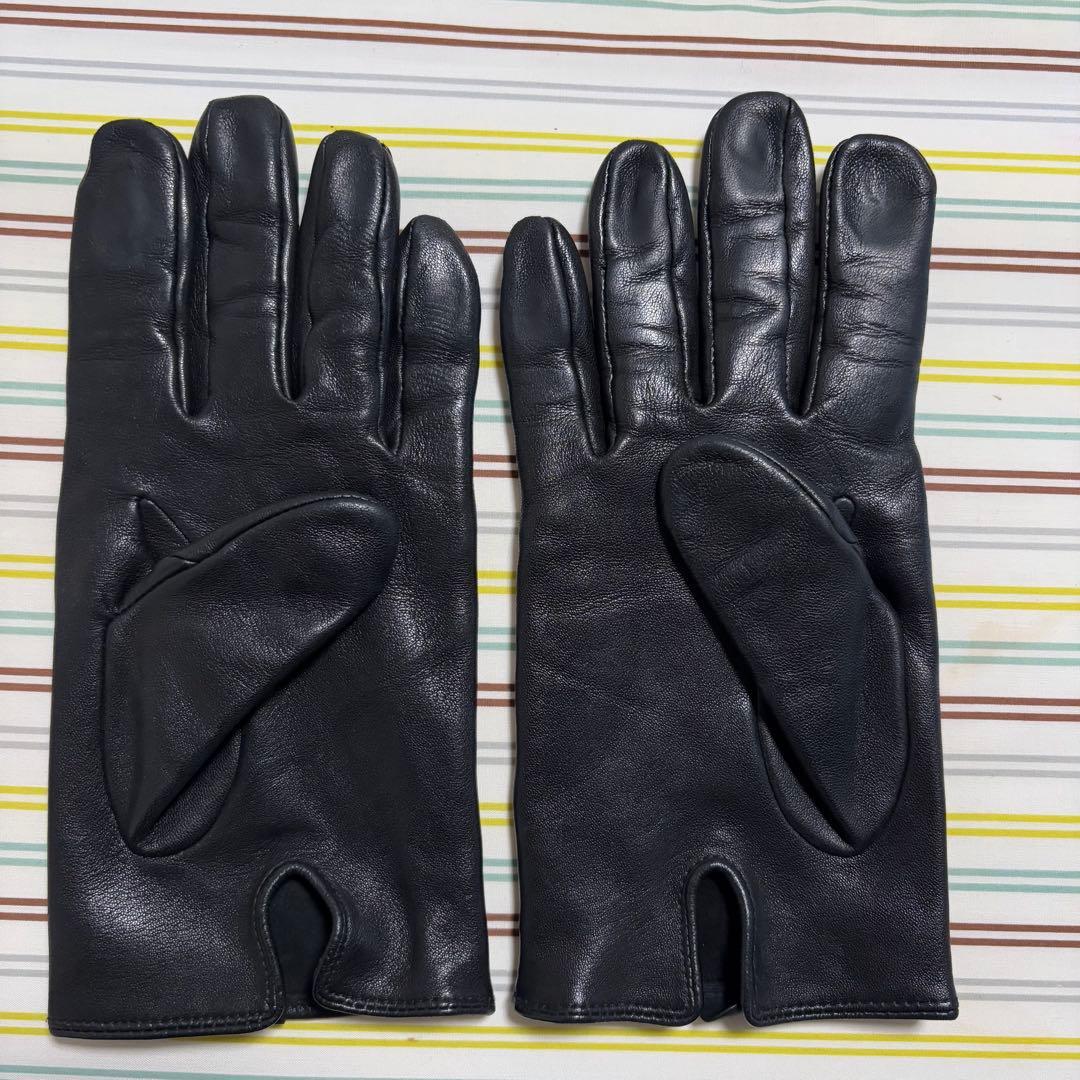 冷やかしお断り★美品★DENTS 黒 レザー手袋　シンプル