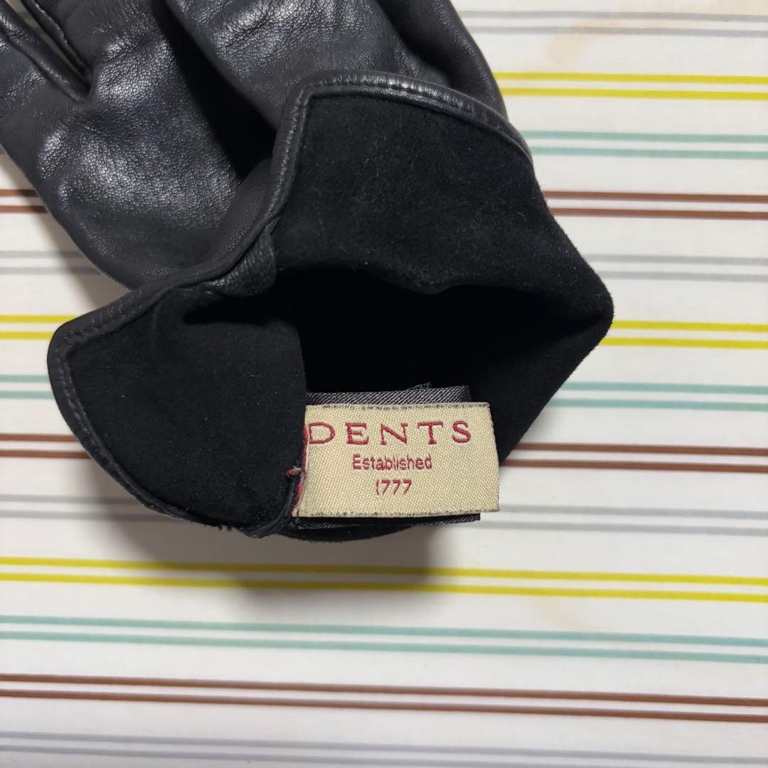 冷やかしお断り★美品★DENTS 黒 レザー手袋　シンプル